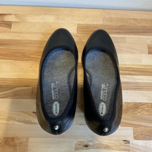 Dr. Scholls Womens Penelope style Black leather shoes Wedge heeled Memory Foam 7 - Picture 8 of 15